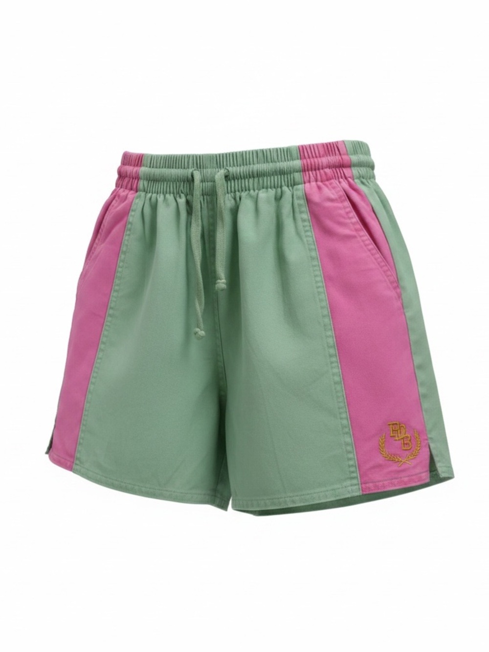BDG Urban Outfitters Colorblock Drawstring Shorts Green Pink Casual  Shorts